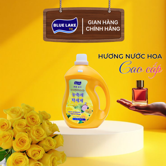Nước Giặt Xả Đậm Đặc Blue Lake 2in1 Hương Nước Hoa 3600ml
