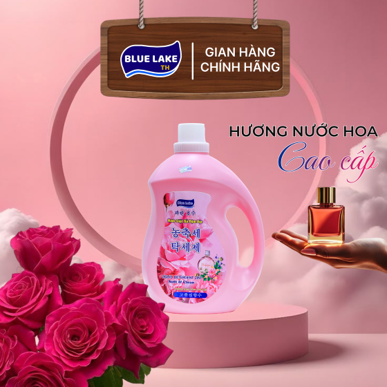 Nước Giặt Xả Đậm Đặc Blue Lake 3600ml Hương Nước Hoa