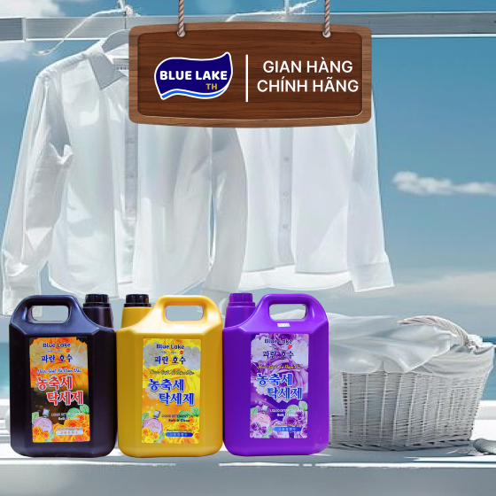 Nước Giặt Xả Đậm Đặc Can 5000ml Blue Lake