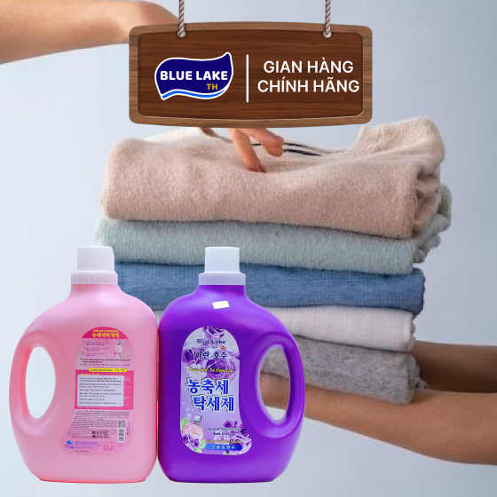 Nước Giặt Xả Đậm Đặc Blue Lake Hương Nước Hoa Tím 3000ml