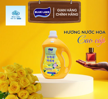 Nước Giặt Xả Đậm Đặc Blue Lake 2in1 Hương Nước Hoa 3600ml