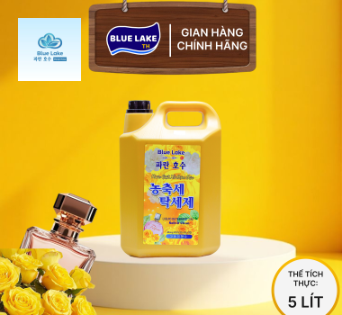 Nước Giặt Xả Đậm Đặc Blue Lake Hương Hoa Vàng 5000ml