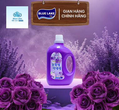 Nước Giặt Xả Đậm Đặc Blue Lake Hương Nước Hoa Tím 3000ml