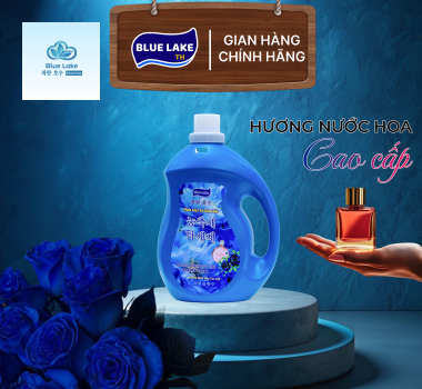 Nước Giặt Xả Đậm Đặc Blue Lake 2in1 Hương Hoa Xanh Cao Cấp 3600ml
